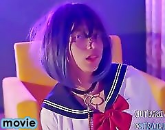 Cute Crossdresser CD Schoolgirl Masturbating CuteAsianC