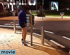 Crossdresser caught in public