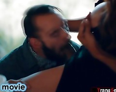 Busty shemale stepmom Sofia Sanders bareback anals stepsons